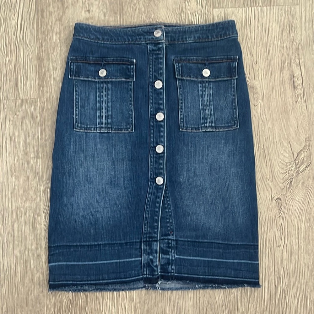 MIDI Jean Buttoned Skirt
